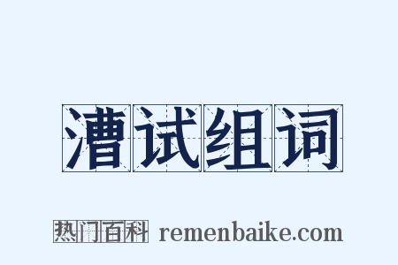 漕试组词是什么意思的图片